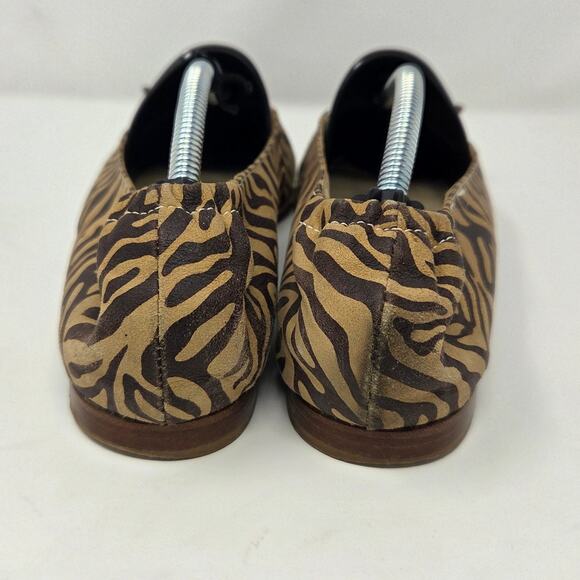 AGL Attilio Giusti Leombruni Shoes Womens Size 39 US 8.5 Peep Toe Flats Animal - Picture 4 of 16